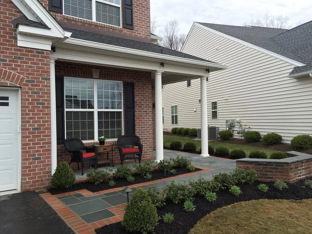 Landscaping and hardscape project in Mercer County, NJ by New Dawn Landscaping.