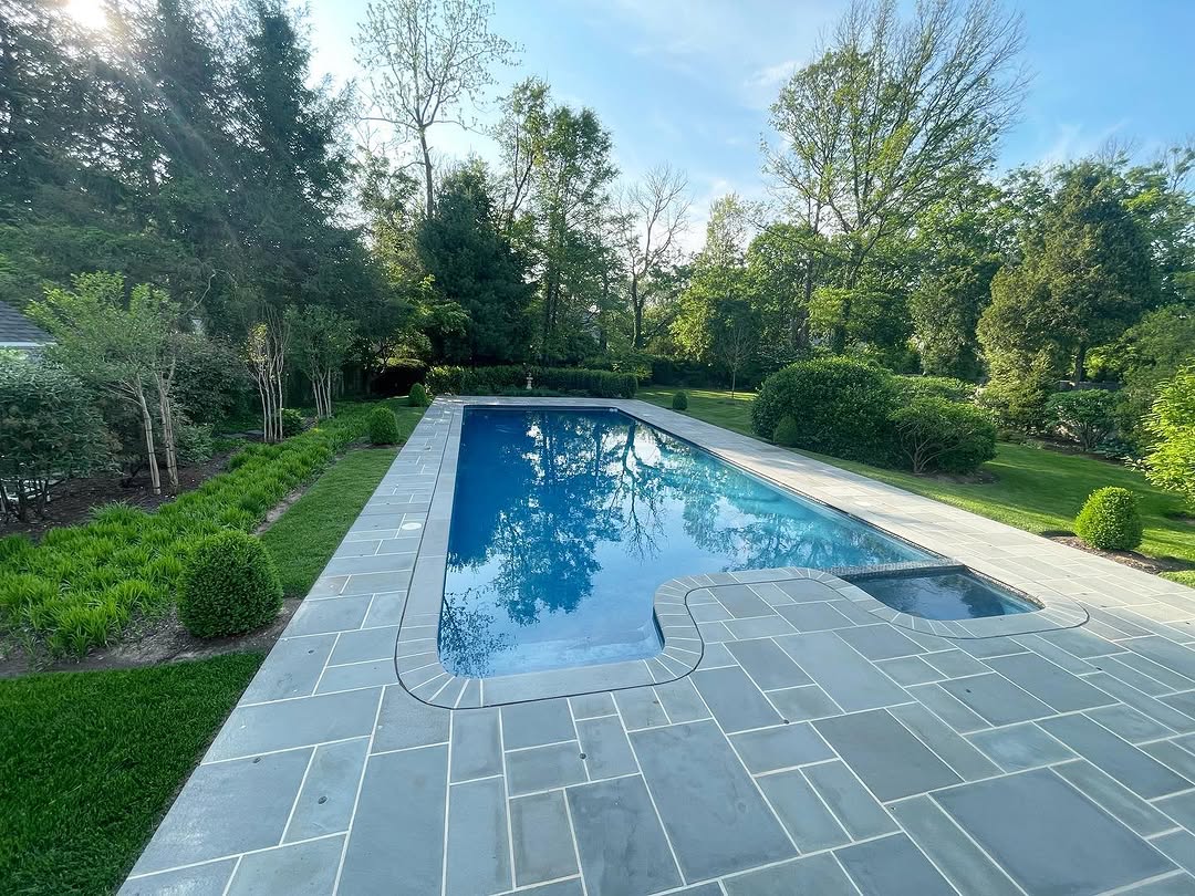Landscaping and hardscape project in Mercer County, NJ by New Dawn Landscaping.