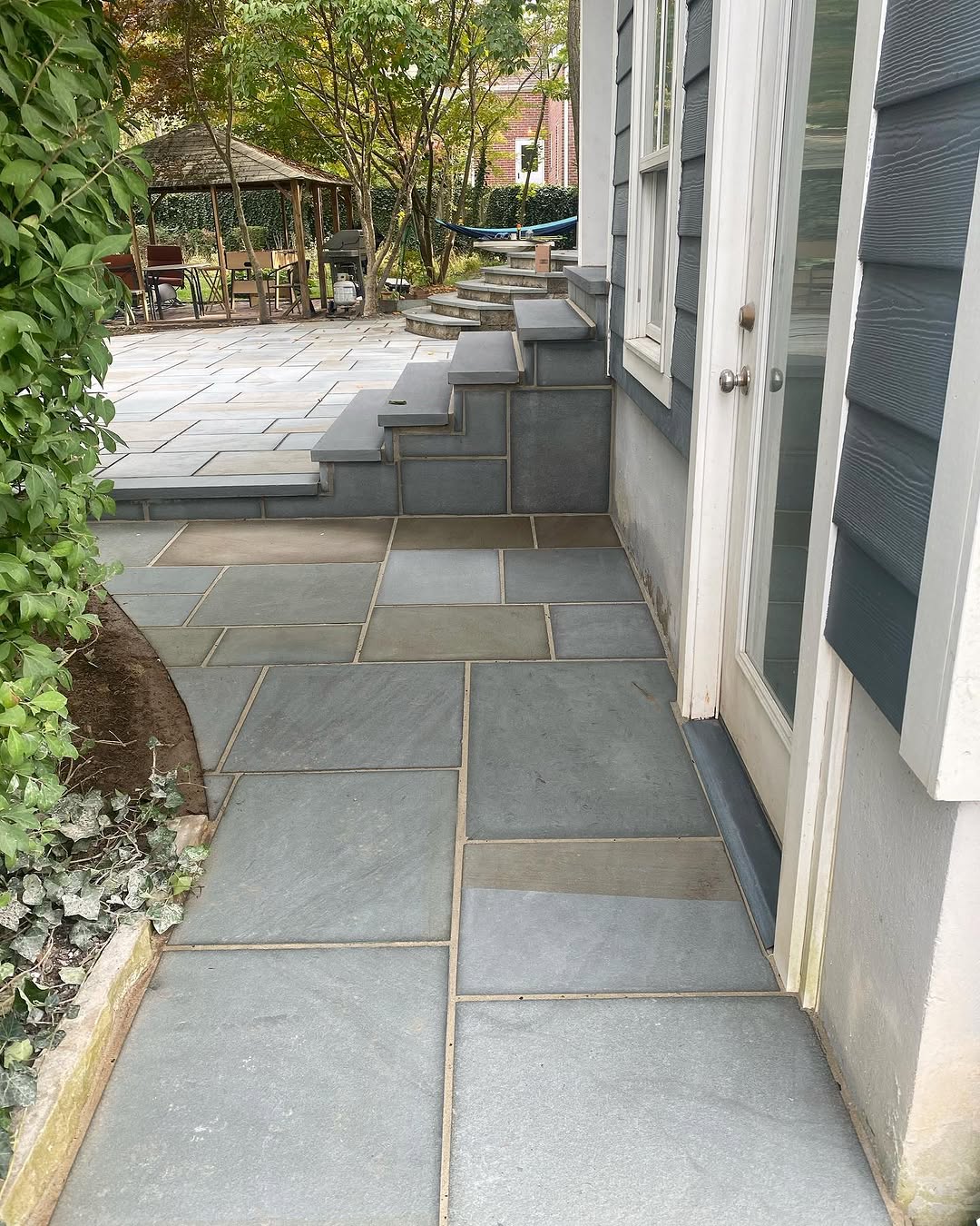 Landscaping and hardscape project in Mercer County, NJ by New Dawn Landscaping.