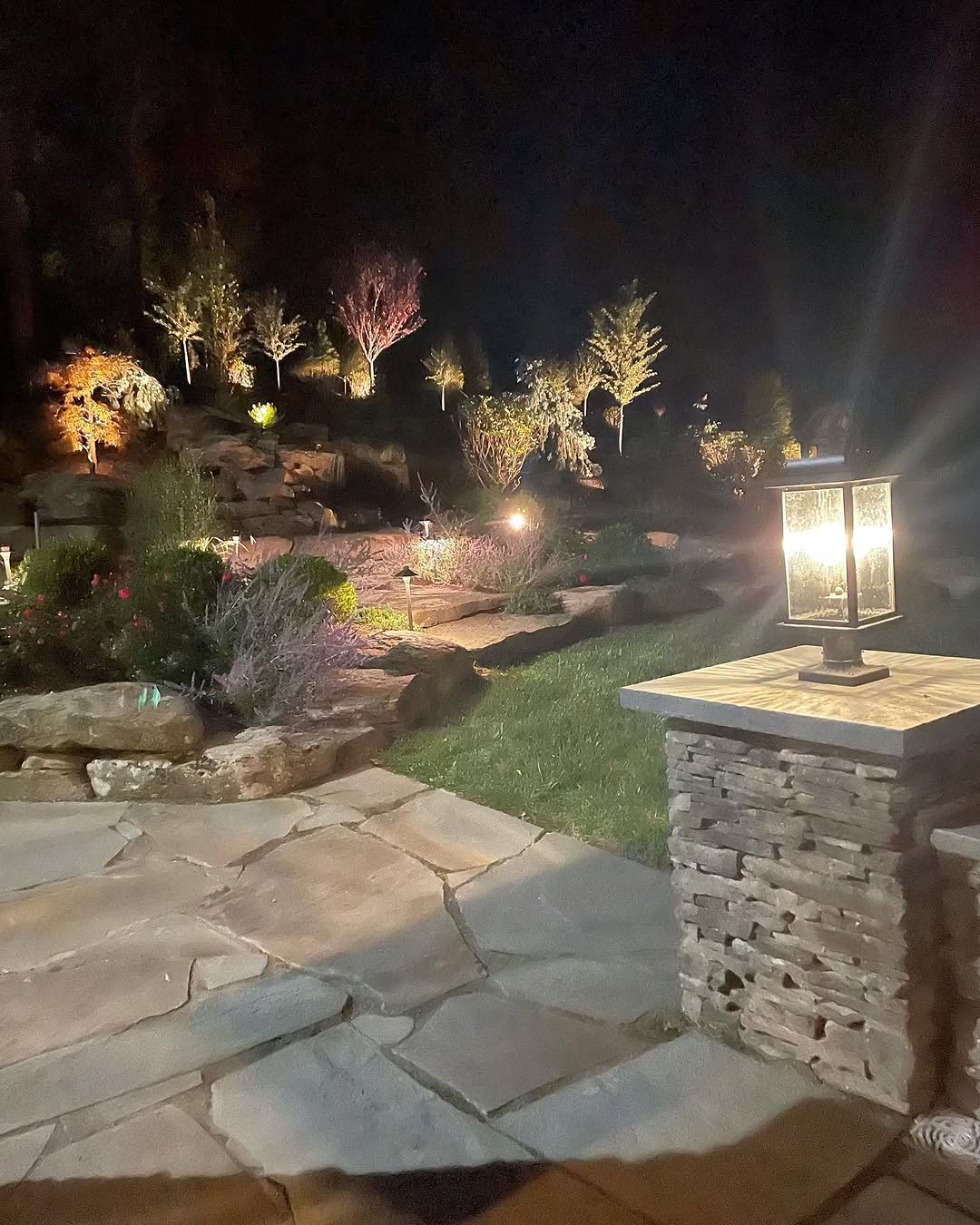 Landscaping and hardscape project in Mercer County, NJ by New Dawn Landscaping.
