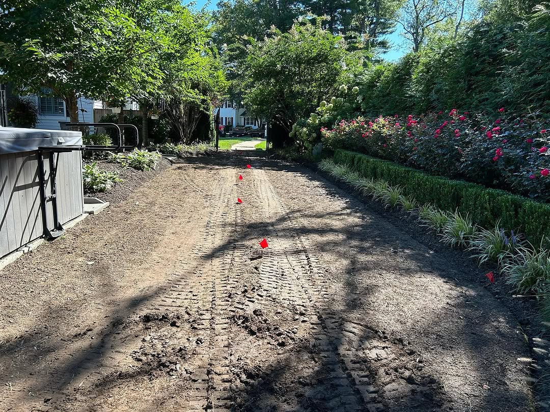 Landscaping and hardscape project in Mercer County, NJ by New Dawn Landscaping.