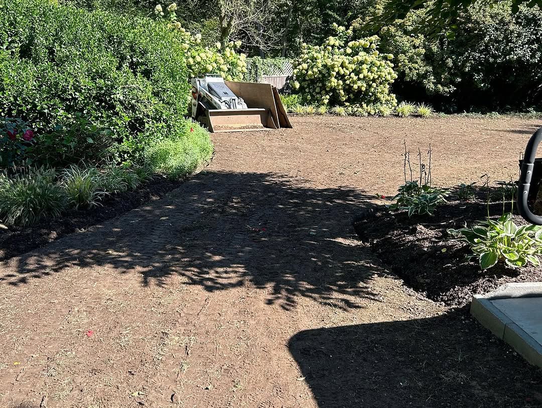 Landscaping and hardscape project in Mercer County, NJ by New Dawn Landscaping.