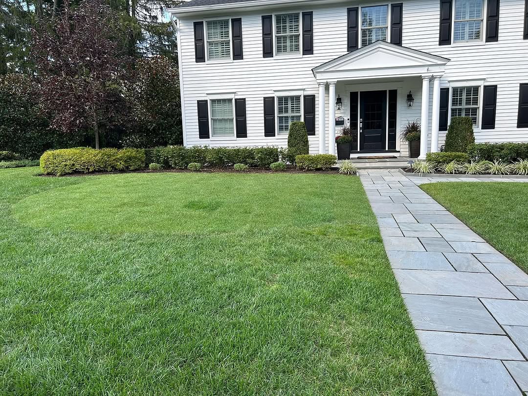 Landscaping and hardscape project in Mercer County, NJ by New Dawn Landscaping.