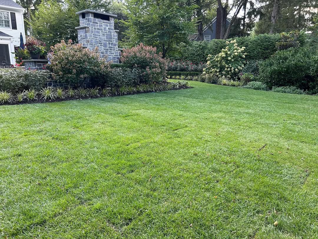 Landscaping and hardscape project in Mercer County, NJ by New Dawn Landscaping.