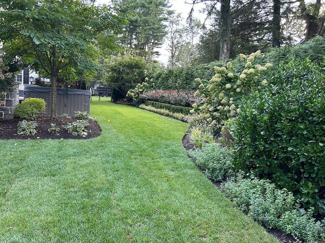 Landscaping and hardscape project in Mercer County, NJ by New Dawn Landscaping.