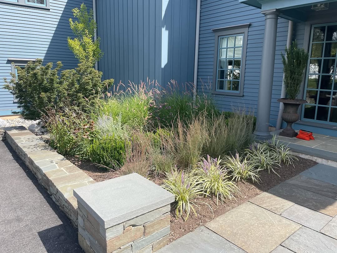 Landscaping and hardscape project in Mercer County, NJ by New Dawn Landscaping.