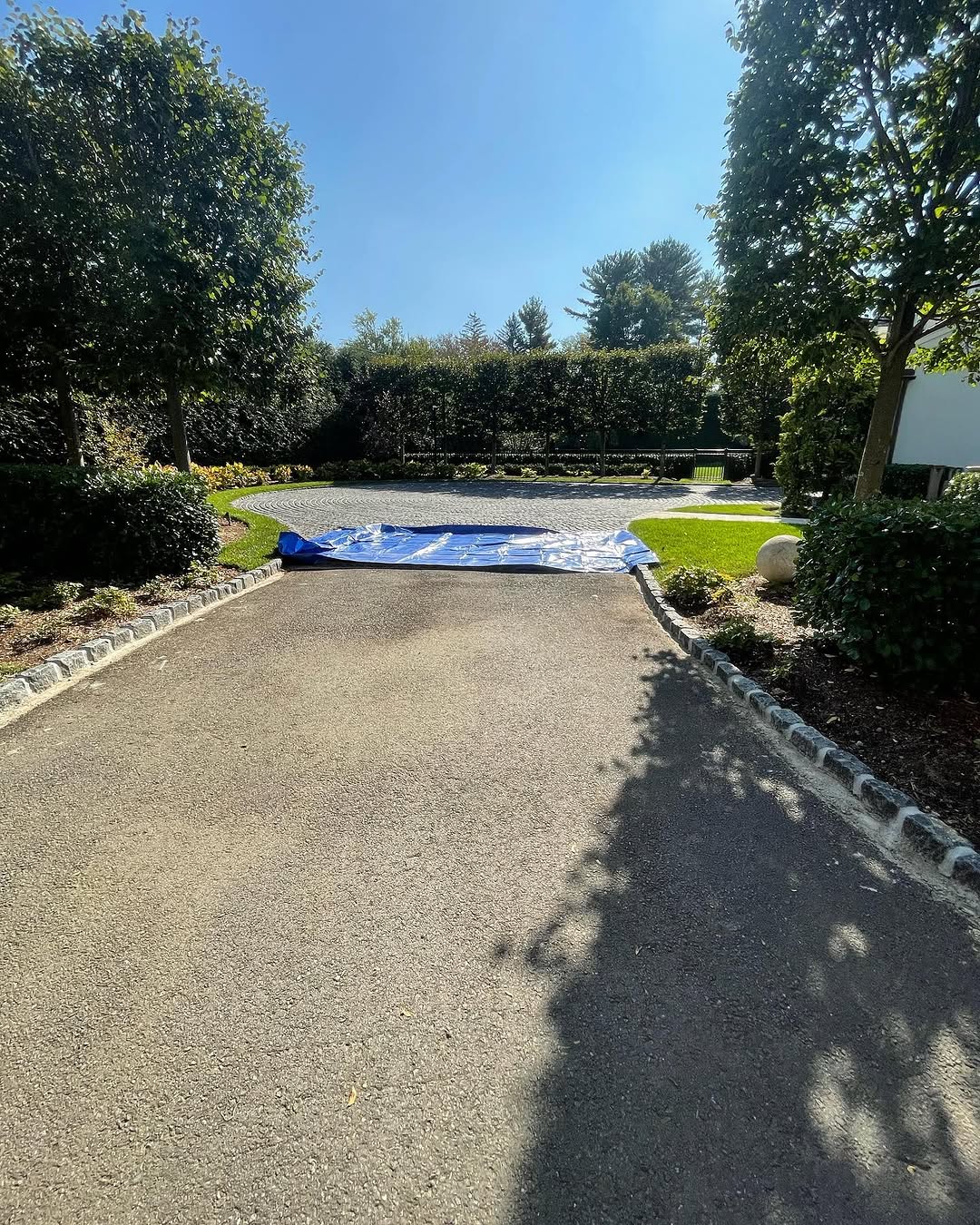 Landscaping and hardscape project in Mercer County, NJ by New Dawn Landscaping.