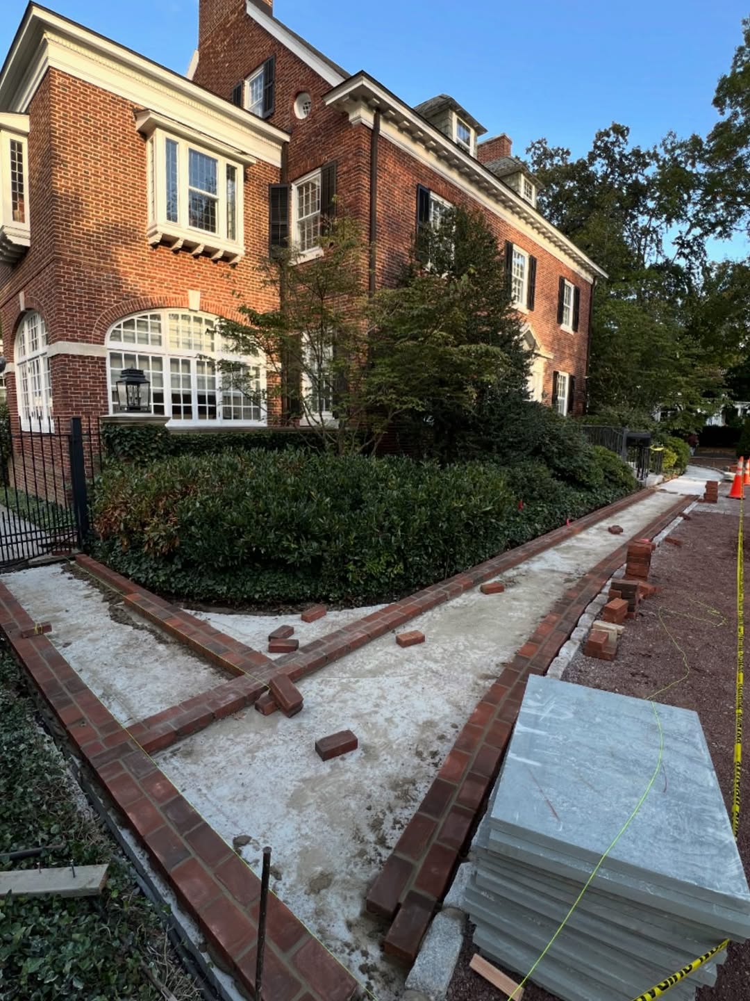 Landscaping and hardscape project in Mercer County, NJ by New Dawn Landscaping.